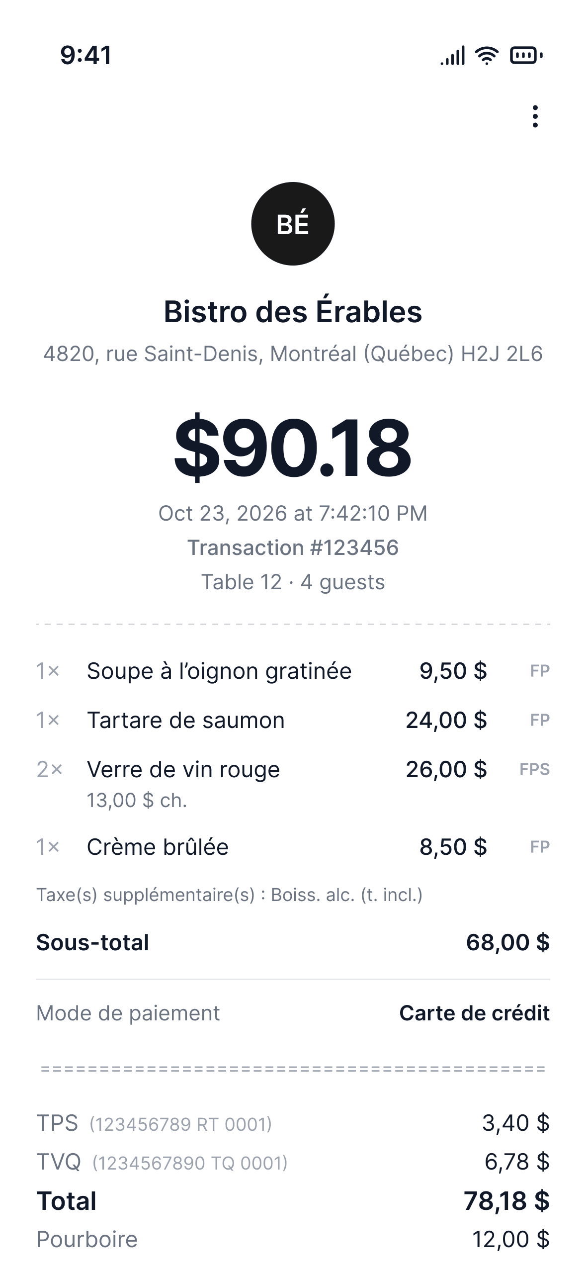 Bistro des Érables, $90.18 | Smartbills