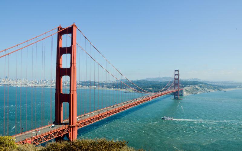 Le pont du Golden Gate au-dessus de la baie de San Francisco