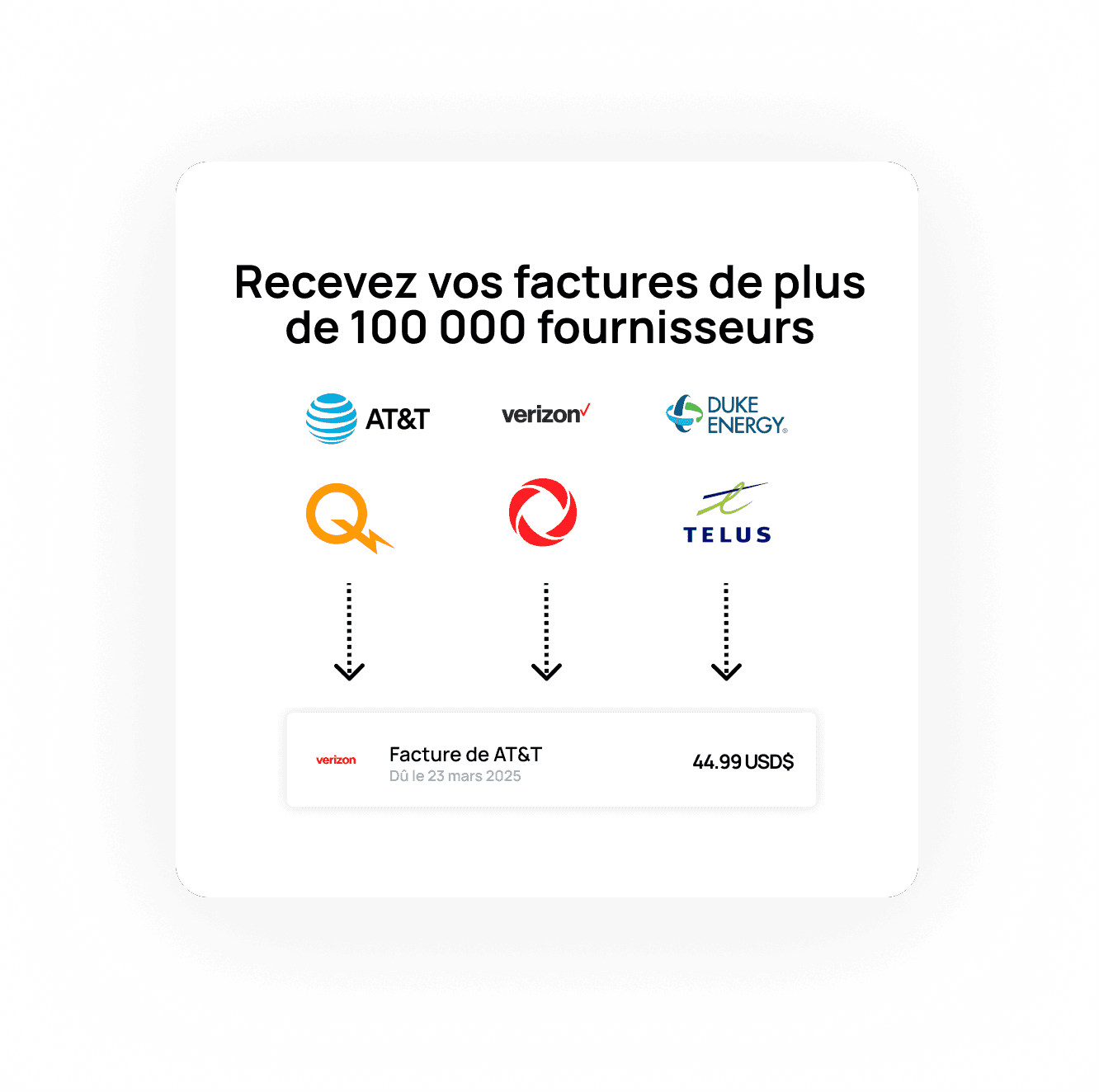 Factures de plus de 100 000 fournisseurs