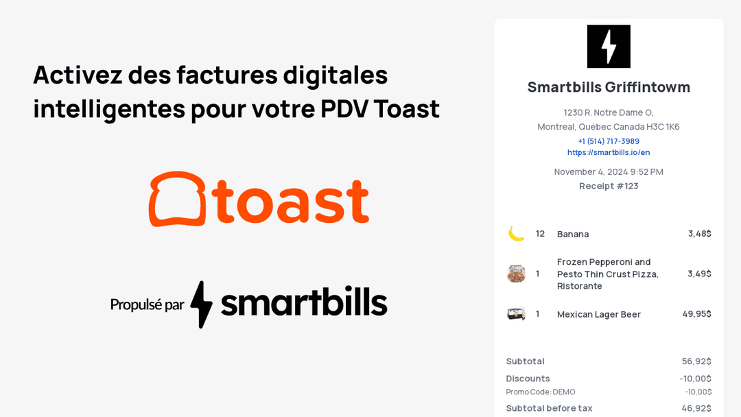 Intégration Toast