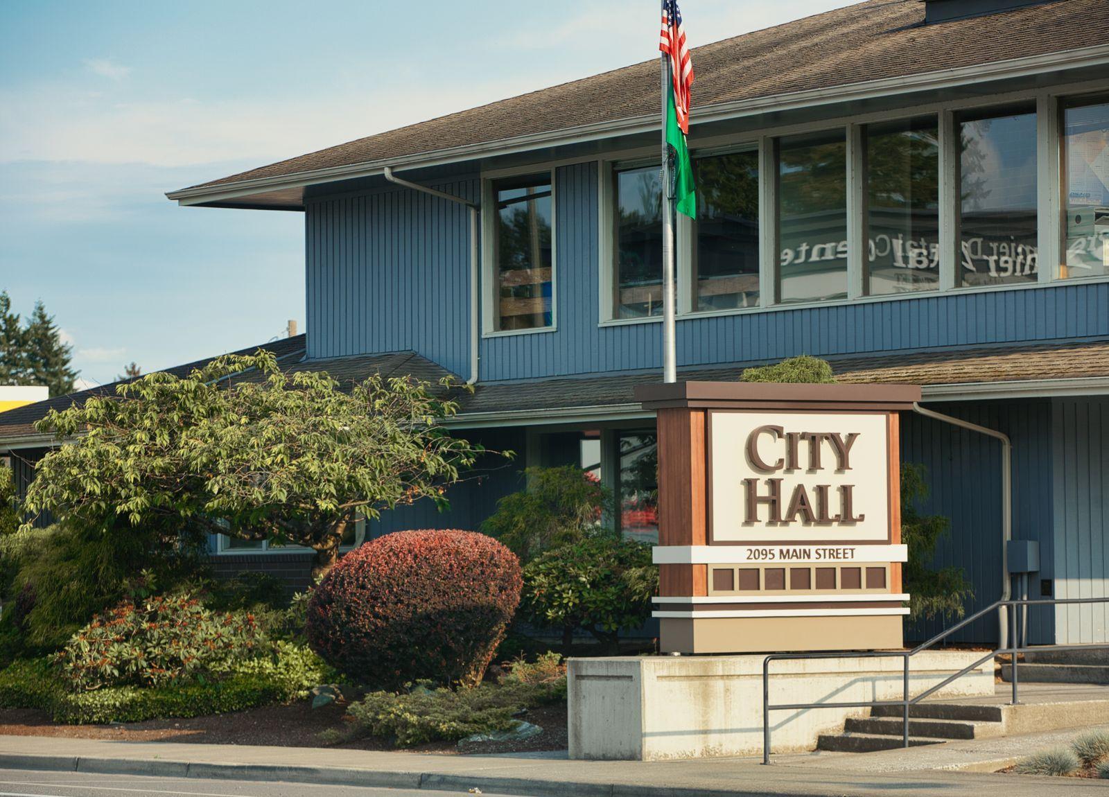 L'hôtel de ville d'une petite municipalité