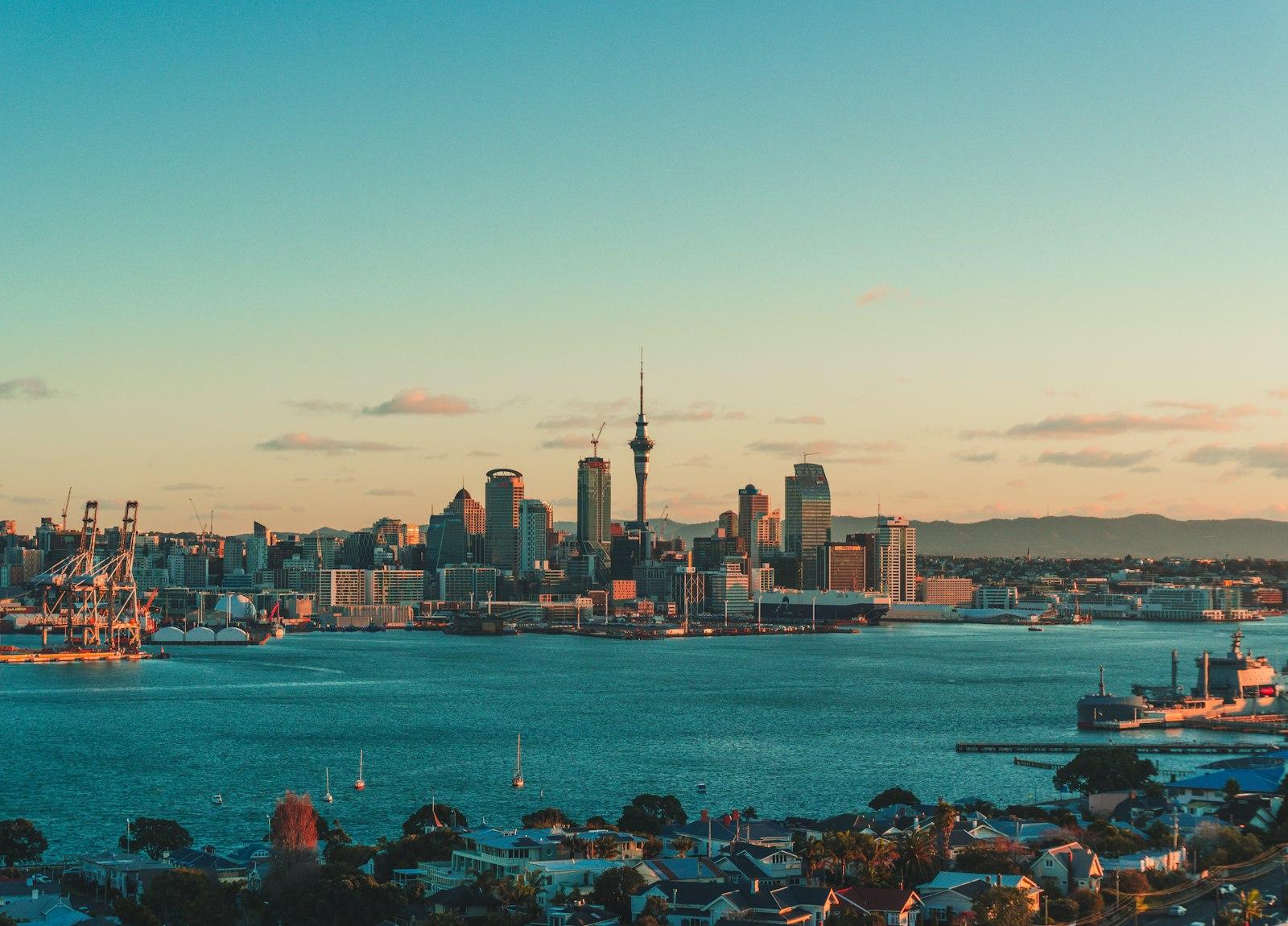 The Auckland skyline and harbour