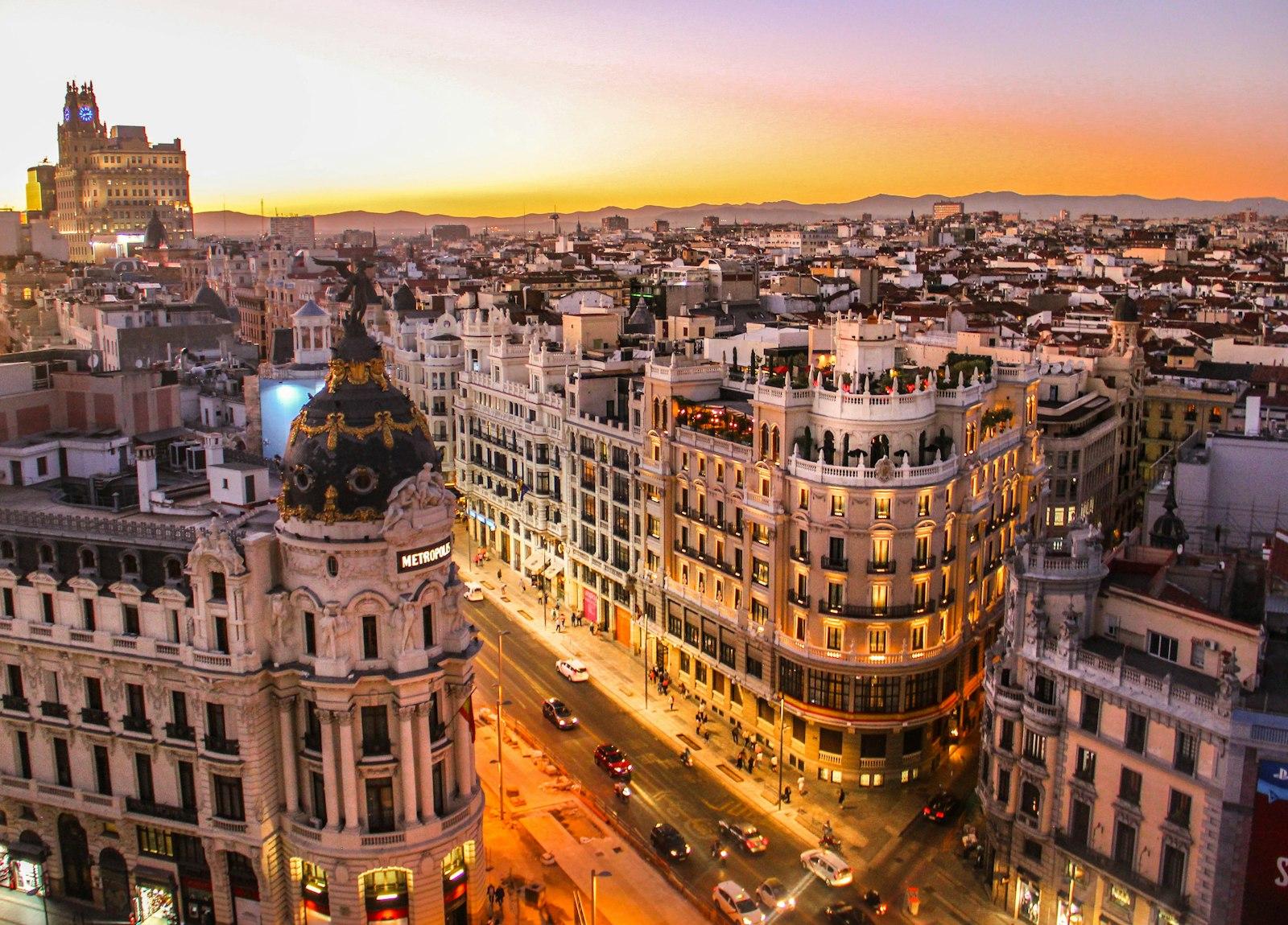 The Metrópolis building on Gran Vía in Madrid